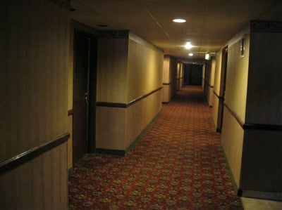 Hallway to pool